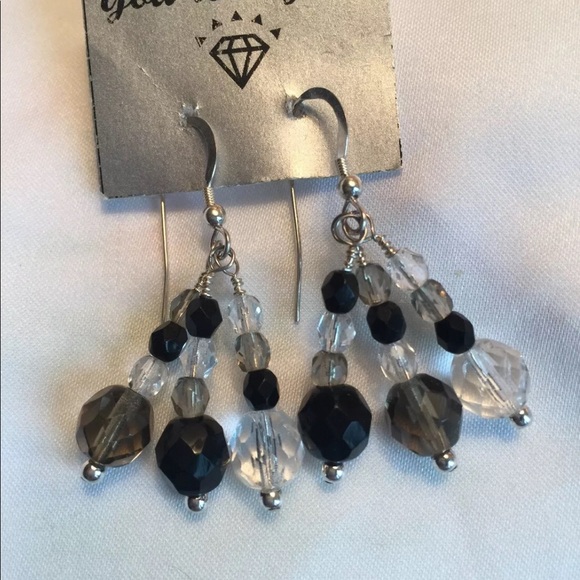 Czech crystal necklace bracelet earring sterling - Picture 4 of 4